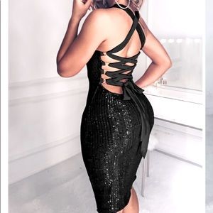 Sequined Bandage Bodycon Dress